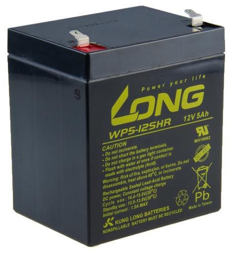 Tölthető elem Long 12V 5Ah ólomakkumulátor HighRate F1 (WP5-12SHR F1)