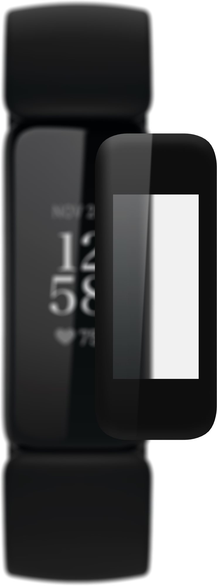 Üvegfólia AlzaGuard FlexGlass a Fitbit Inspire 2 készülékhez