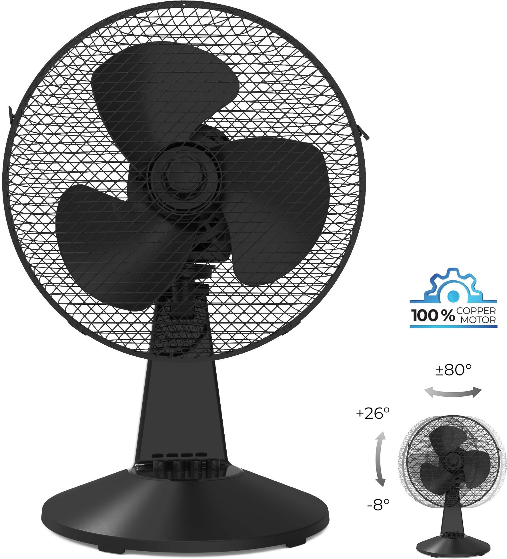 Ventilátor Home FT-A55 Meadow Breeze Black