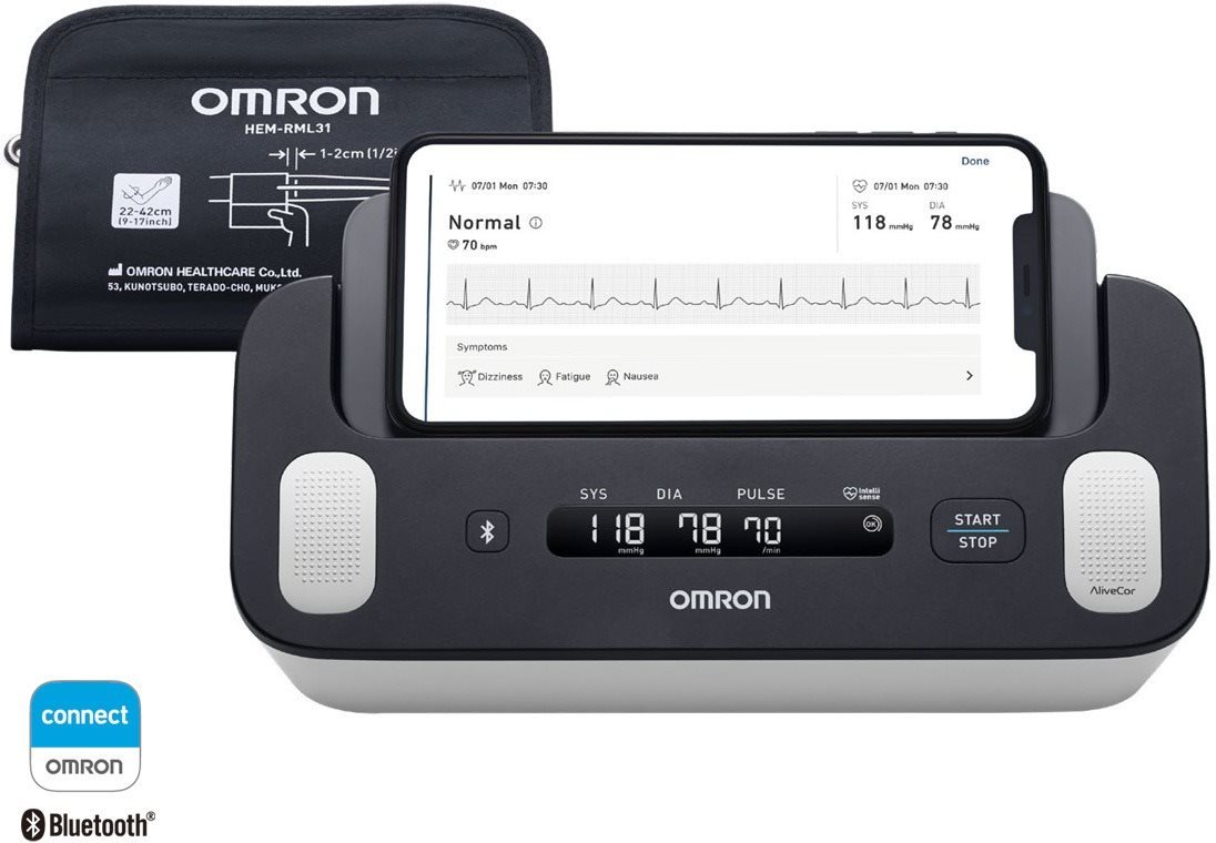 Vérnyomásmérő OMRON Complete tonométer EKG-val (2 az 1-ben) + 5 év garancia