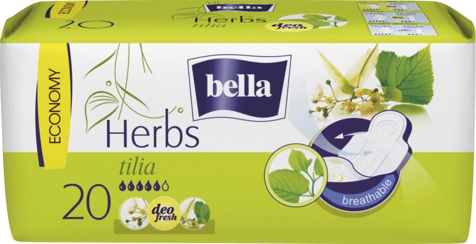 Egészségügyi betét BELLA Herbs Tilia 20 db