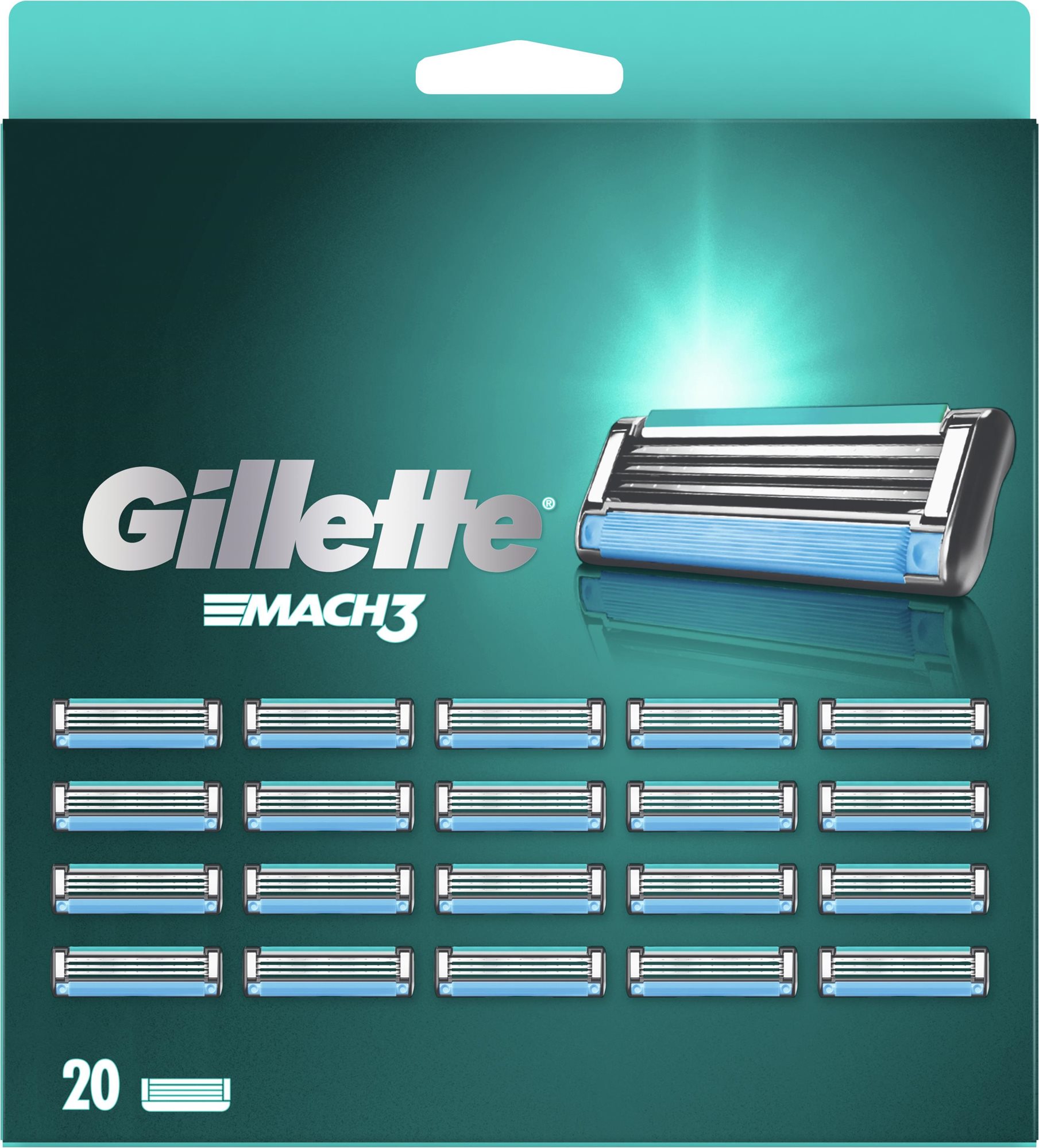 Férfi borotvabetét GILLETTE Mach3 20 db