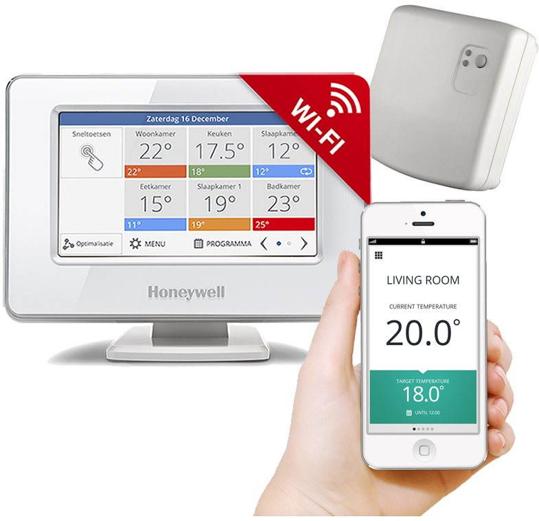 Fűtésszabályozó készlet Honeywell EvohomeTouch WiFi tápegység + relé egység