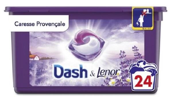 Mosókapszula DASH & Lenor Caresse Provencale Universal 24 db