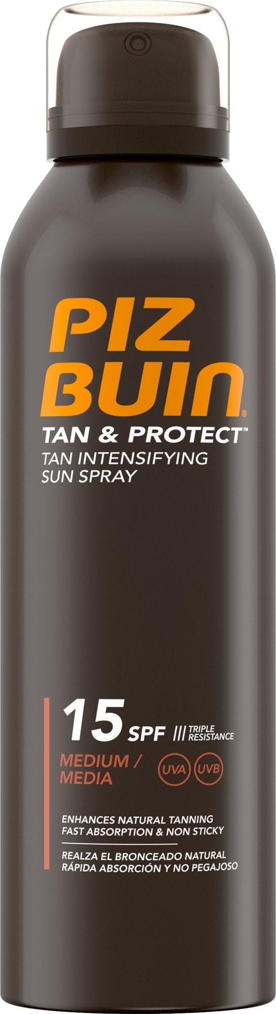 Napozó spray PIZ BUIN Tan & Protect  Tan Intensifying Sun Spray SPF15 150 ml