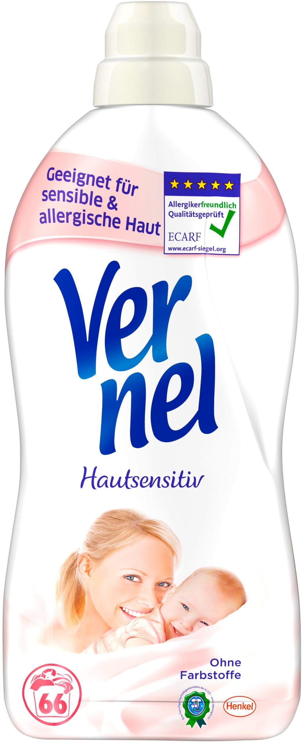 Öblítő VERNEL Sensitive Skin 2l (66 mosás)