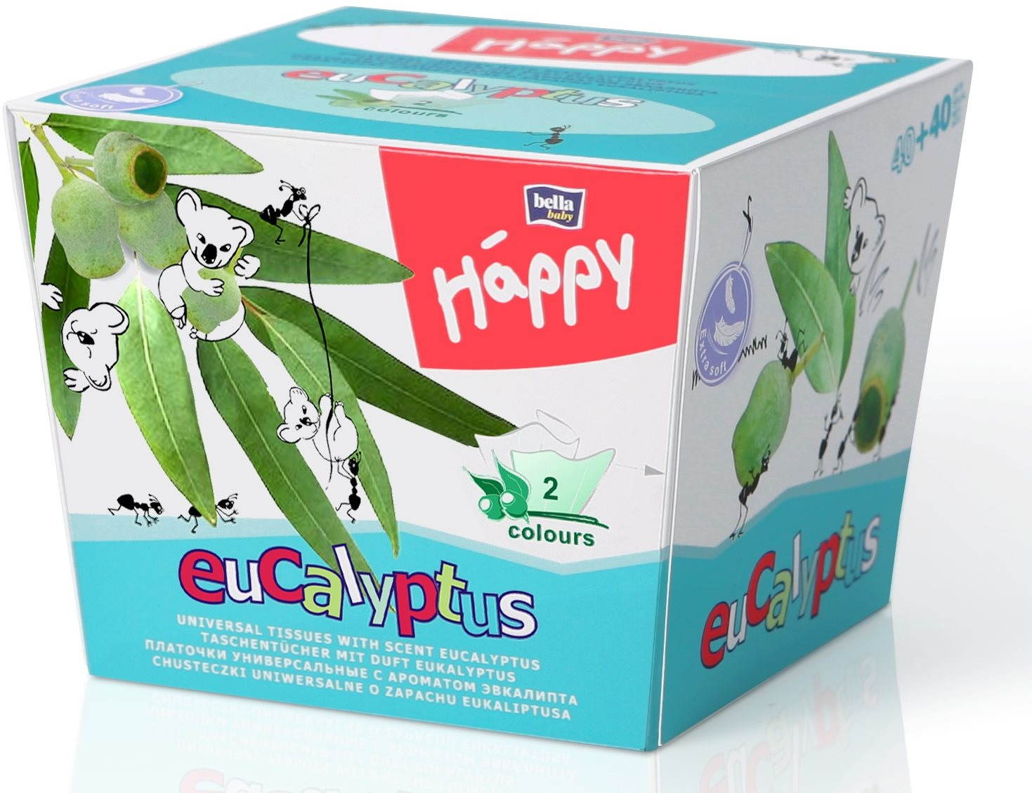 Papírzsebkendő BELLA Baby Happy Eucalyptus (80 db)
