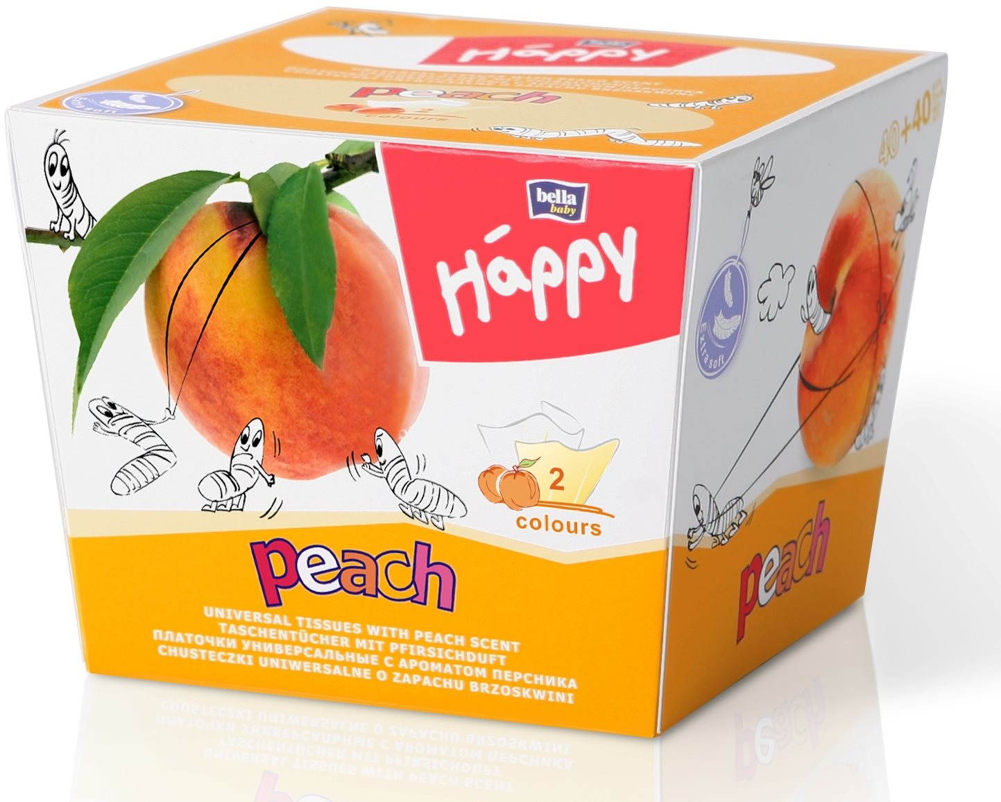 Papírzsebkendő BELLA Baby Happy Peach (80 db)