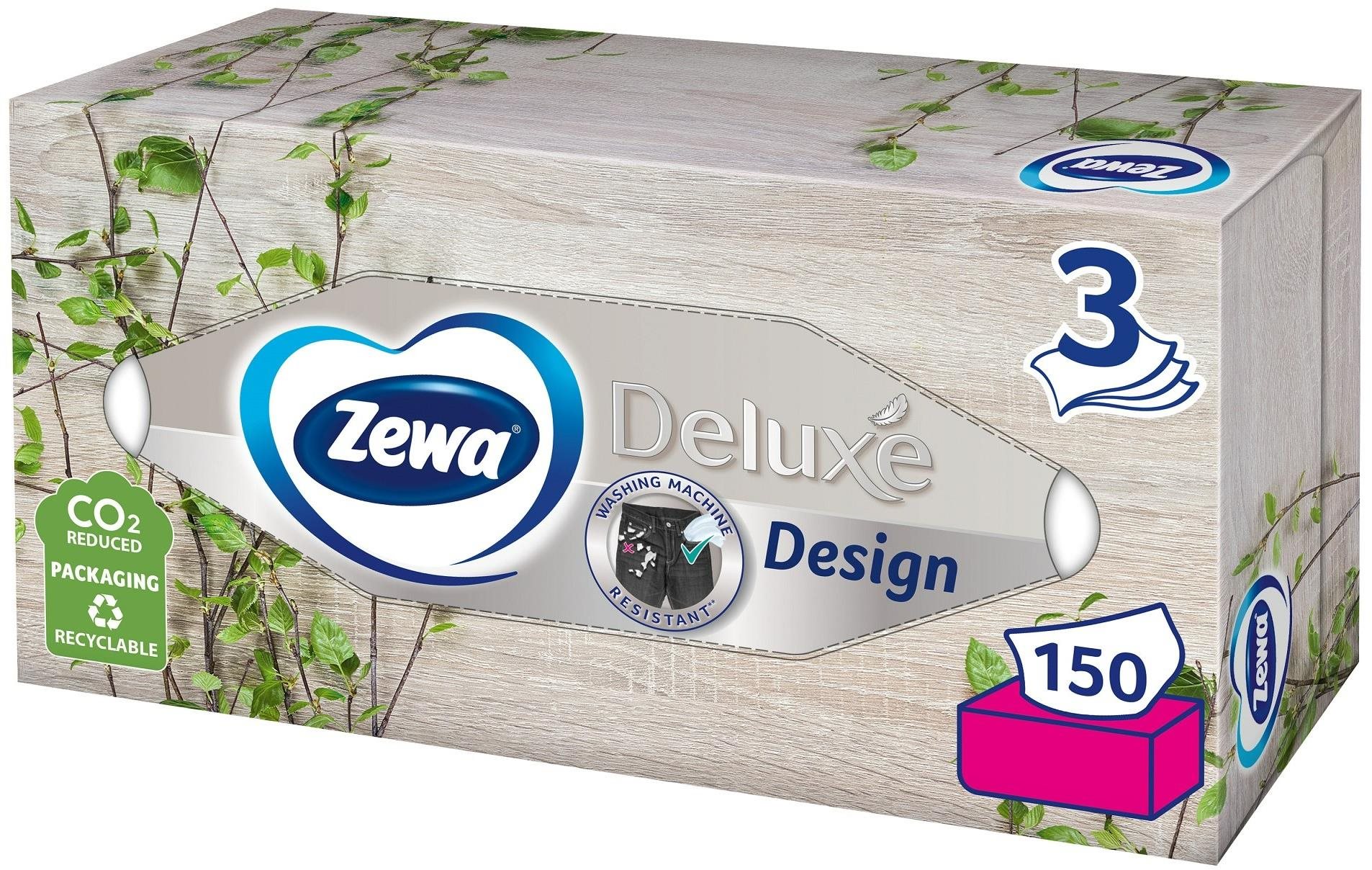 Papírzsebkendő ZEWA Deluxe Design Big Pack Box (150 db)