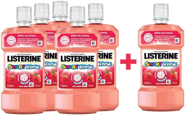 Szájvíz LISTERINE Smart Rinse Kids Berry 6×250 ml
