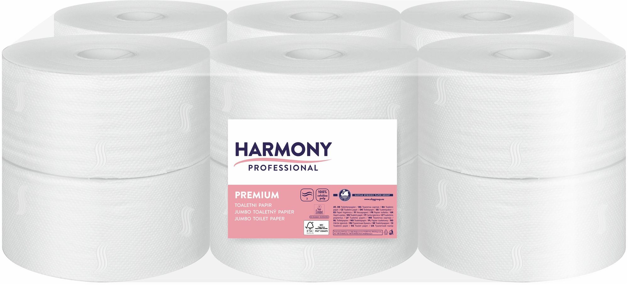 WC papír HARMONY Professional Premium Jumbo Rolls 117