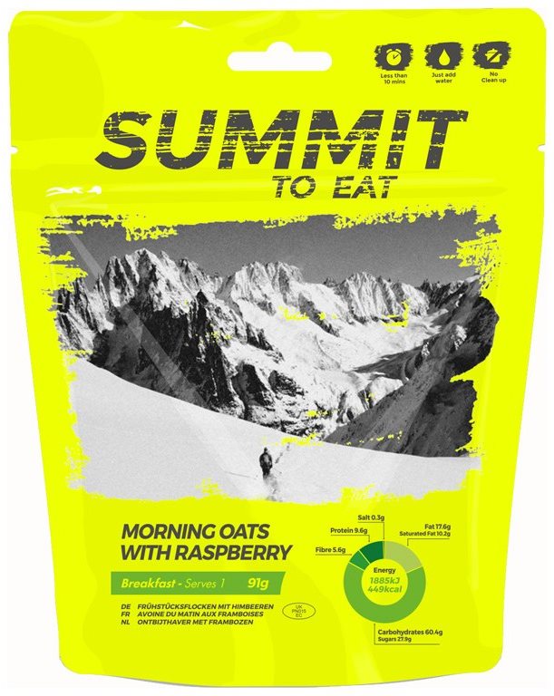 MRE Summit To Eat reggeli zabkása málnával