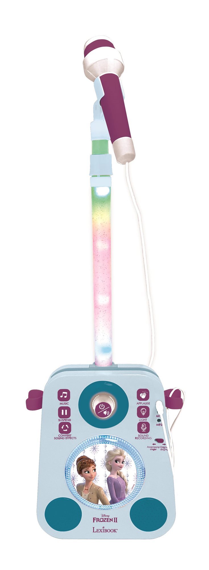 Zenélő játék Lexibook Frozen Karaoke két mikrofonnal