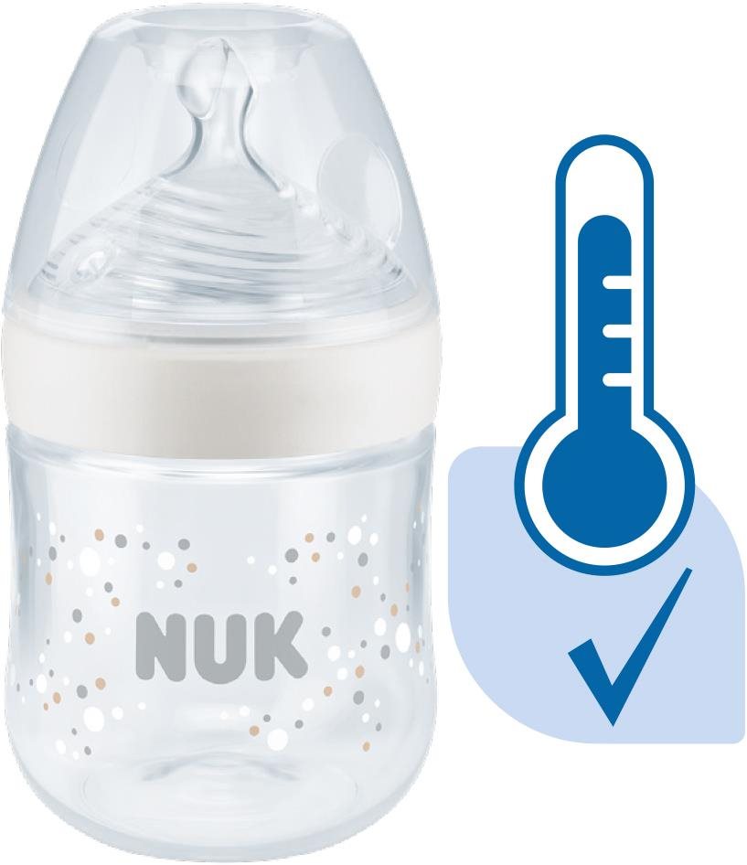 Cumisüveg NUK Nature Sense Cumisüveg hőmérsékletjelzővel 150 ml fehér