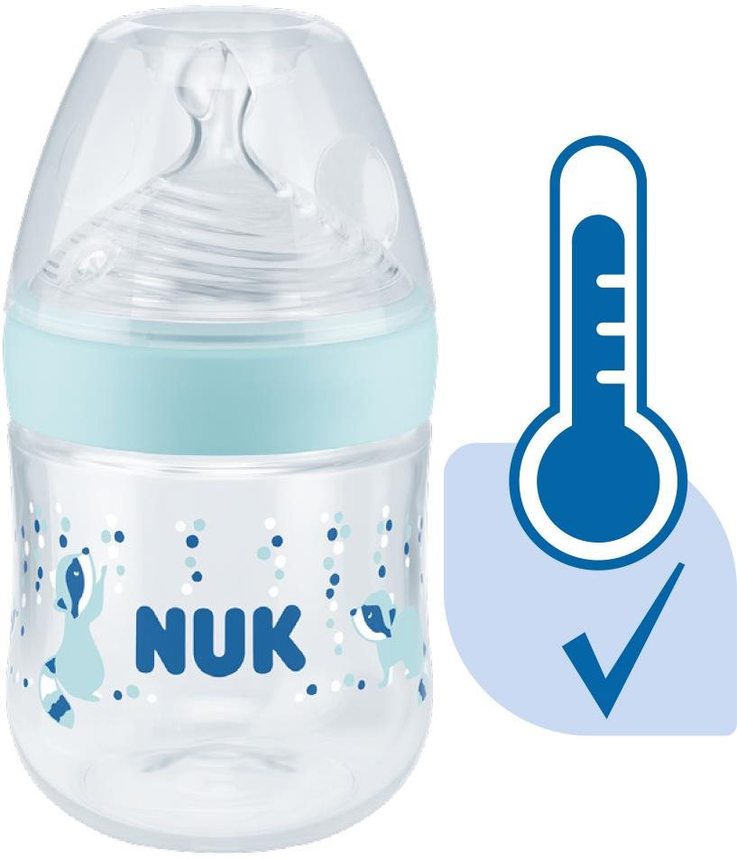 Cumisüveg NUK Nature Sense Cumisüveg hőmérsékletjelzővel 150 ml türkiz