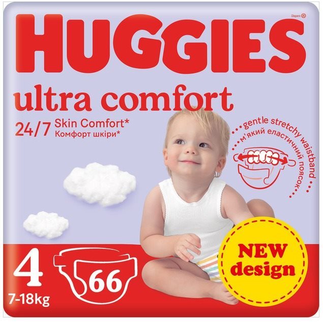 Eldobható pelenka HUGGIES Ultra Comfort Mega 4 (66 db)