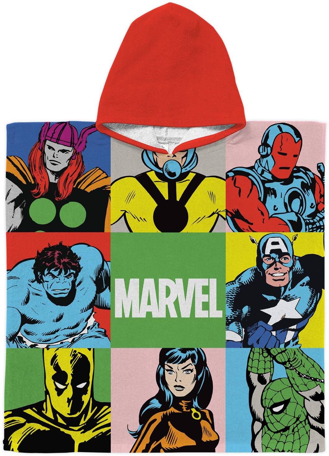 Gyerek fürdőlepedő FARO gyermek strandponcsó Marvel 60 × 120 cm