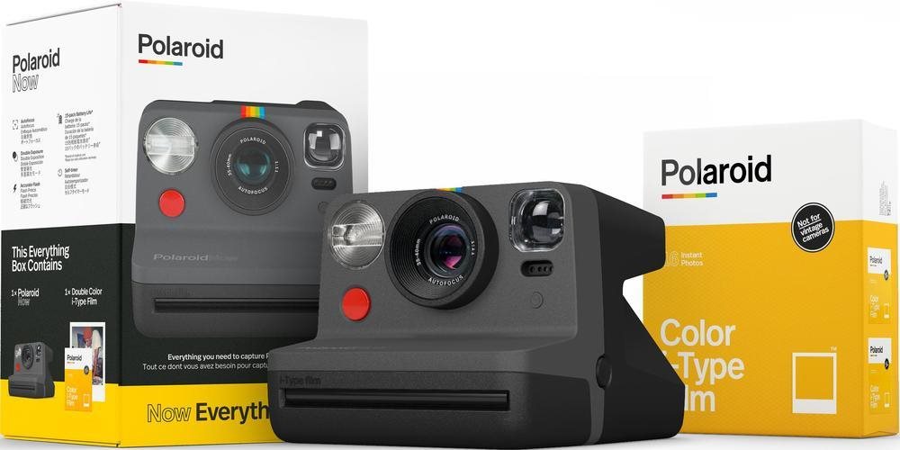 Instant fényképezőgép Polaroid NOW E-box fekete
