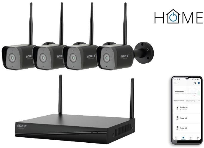 Kamerarendszer iGET HOME Wi-Fi NVR N4C4