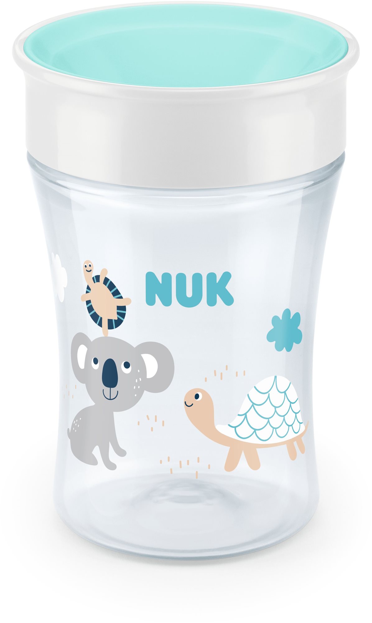 Tanulópohár NUK Magic Cup kupakkal 230 ml - fehér