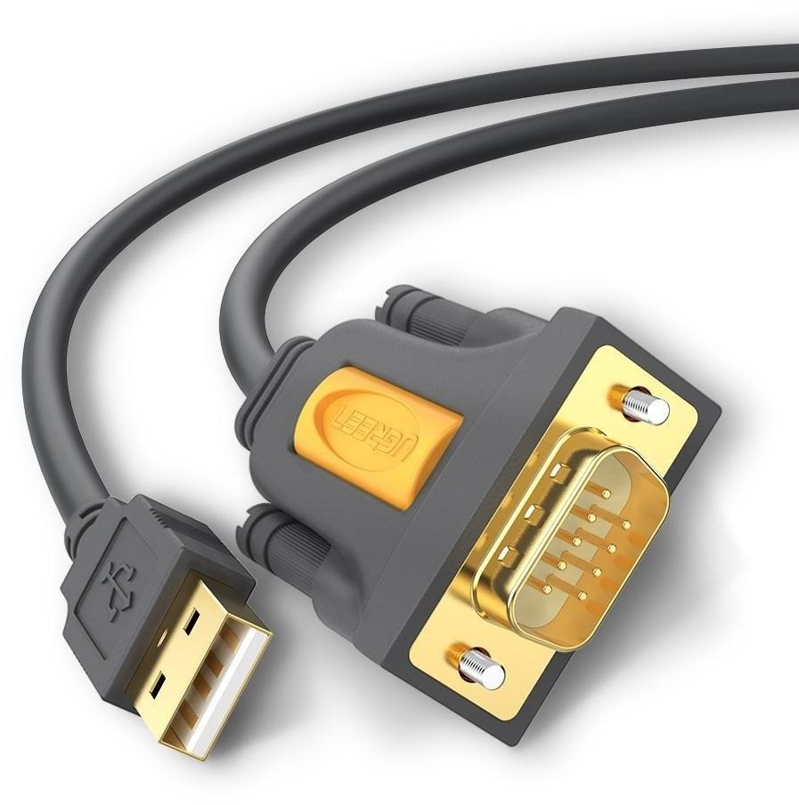 Átalakító Ugreen USB 2.0 to RS-232 COM Port DB9 (M) Adapter Cable Szürke 2 m