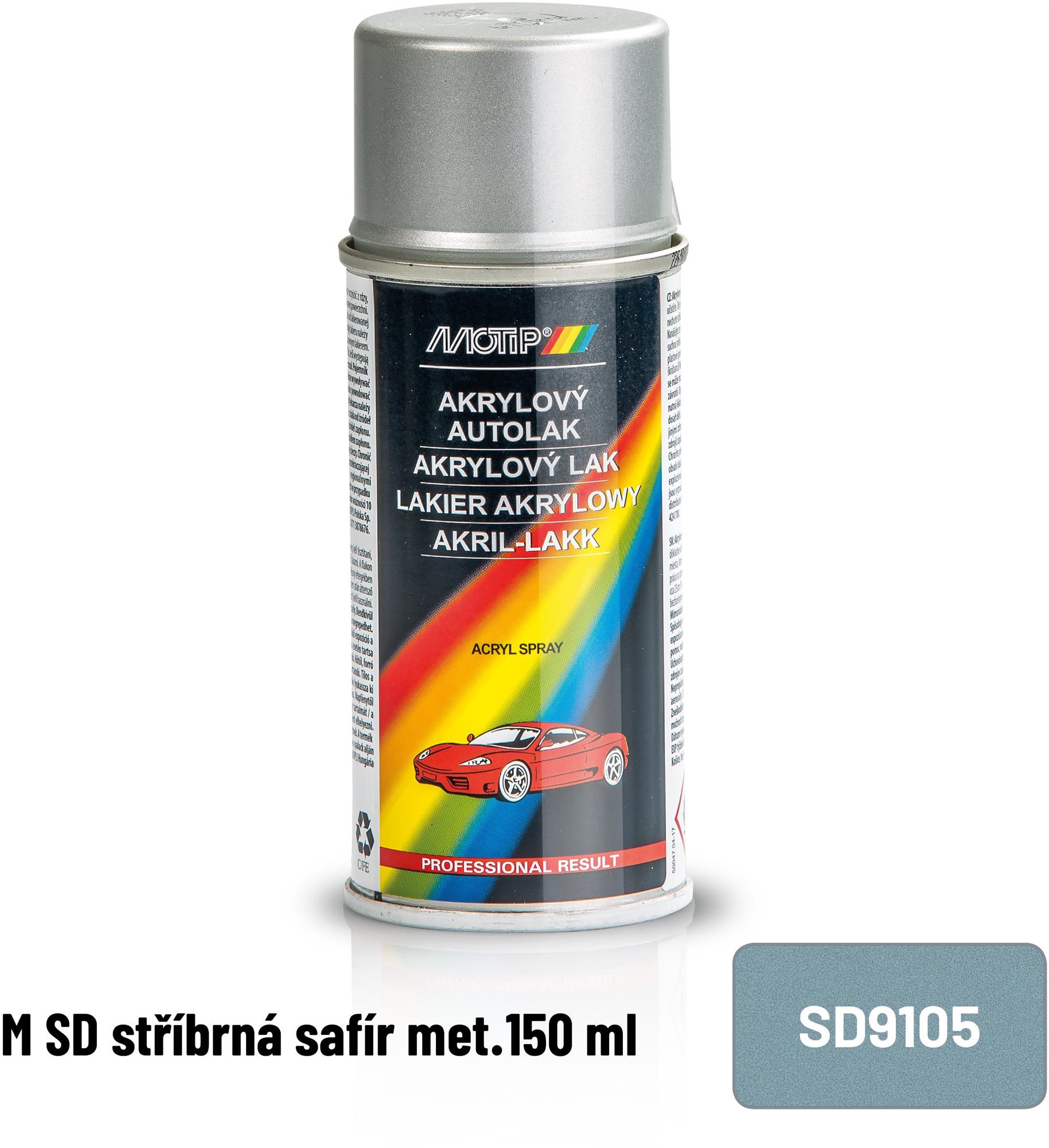 Festékspray MOTIP M SD ezüst zafír met.150ml