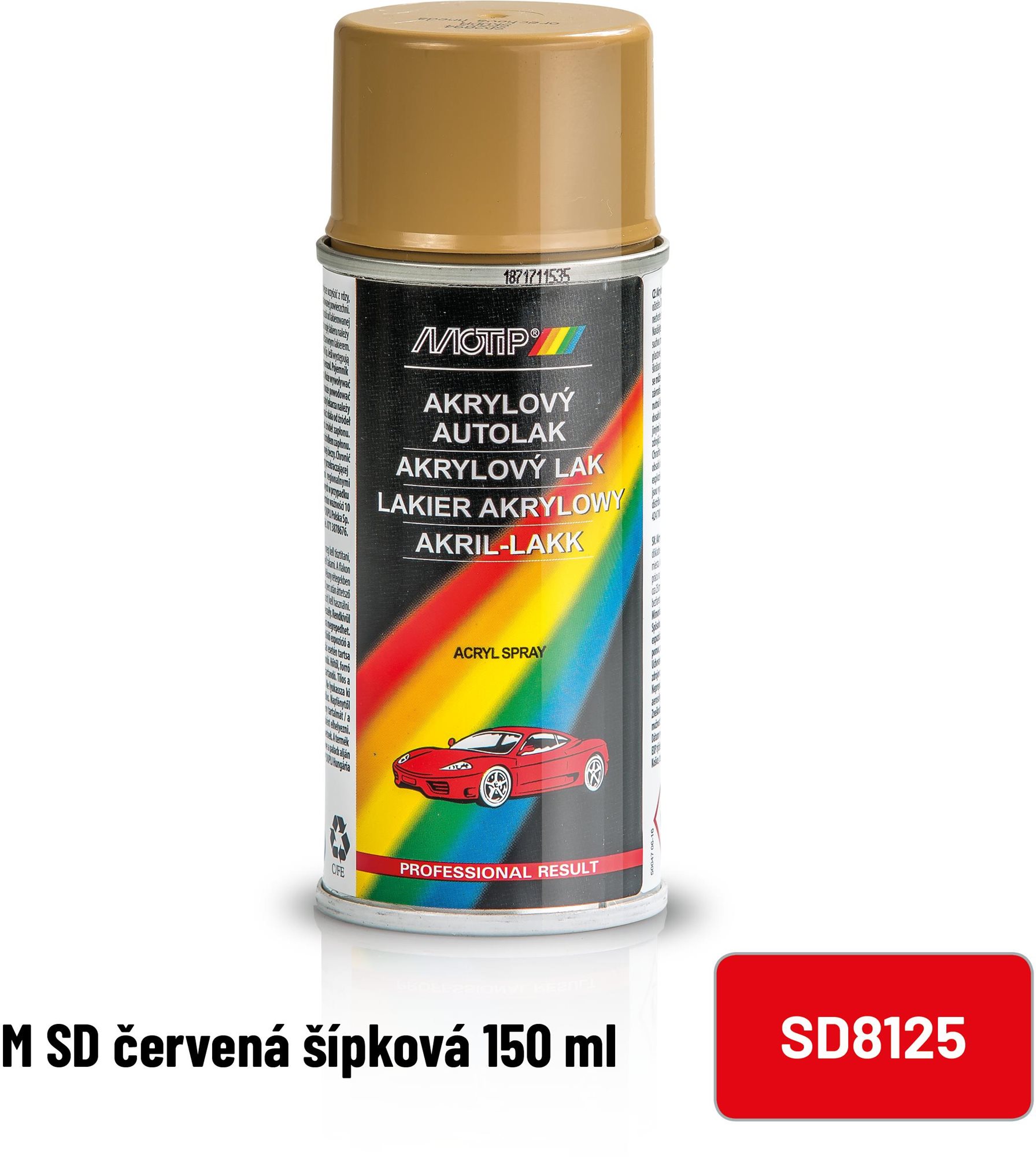 Festékspray MOTIP M SD piros csipkebogyó 150ml