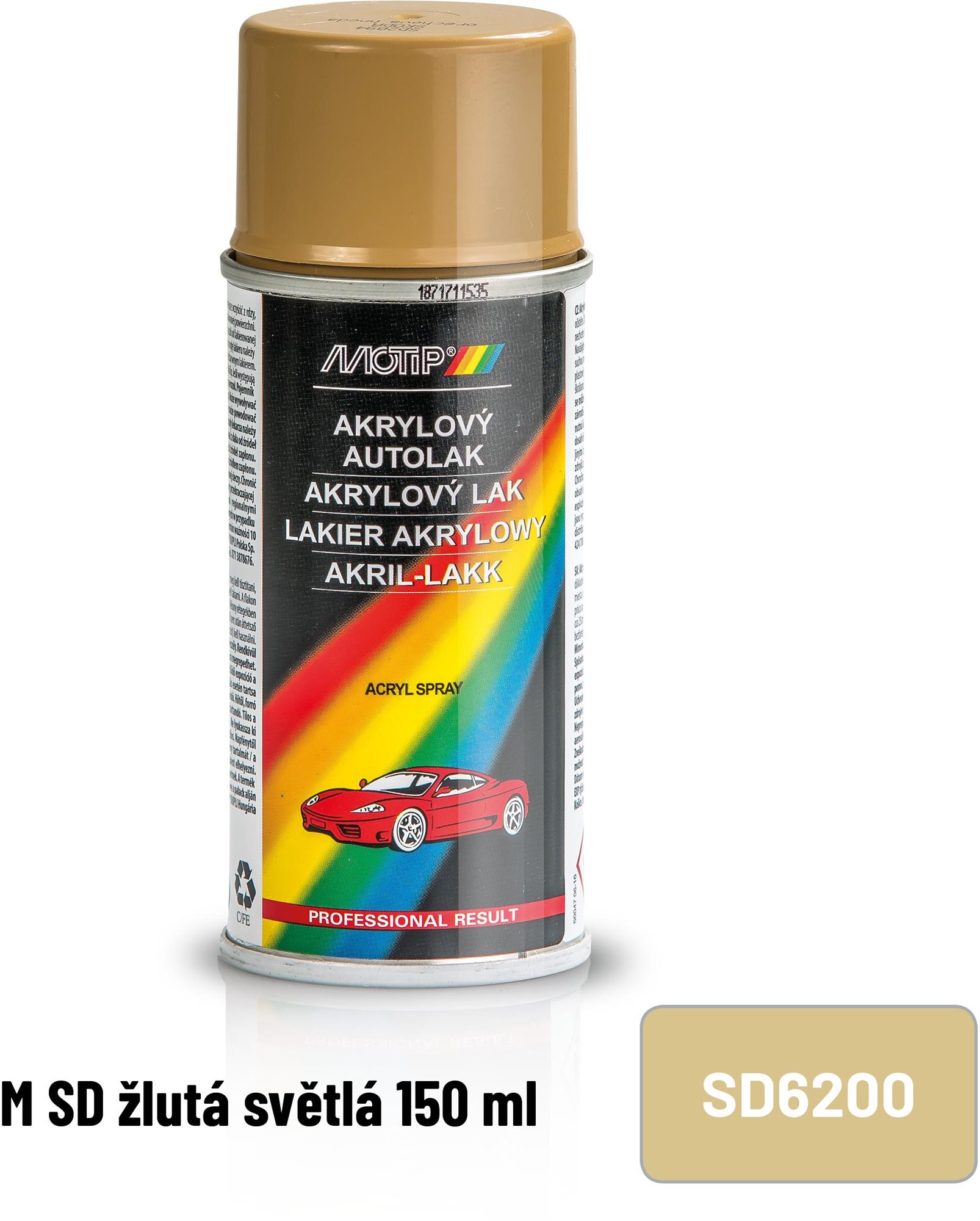 Festékspray MOTIP M SD világossárga 150 ml