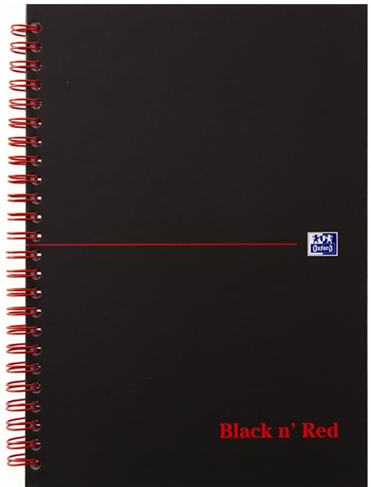 Jegyzetfüzet OXFORD Black n' Red Notebook A5
