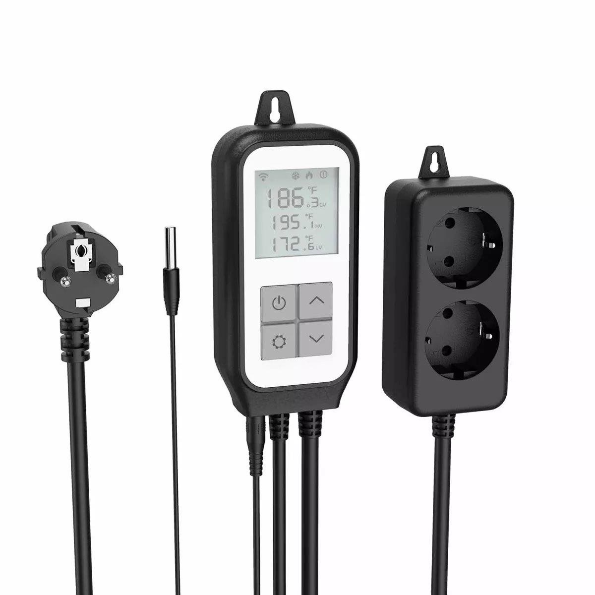 Okos konnektor iQtech SmartLife TCT01 Wi-Fi adapter hőmérsékletméréssel