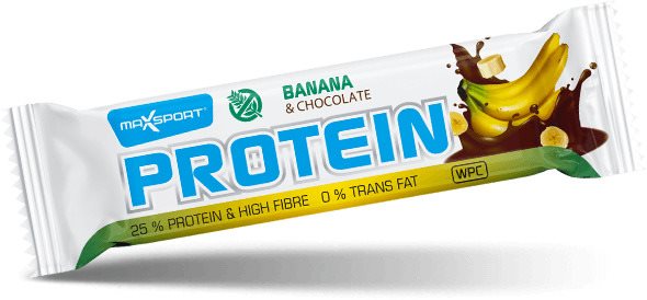 Protein szelet MaxSport PROTEIN banán és csokoládé GF 60 g
