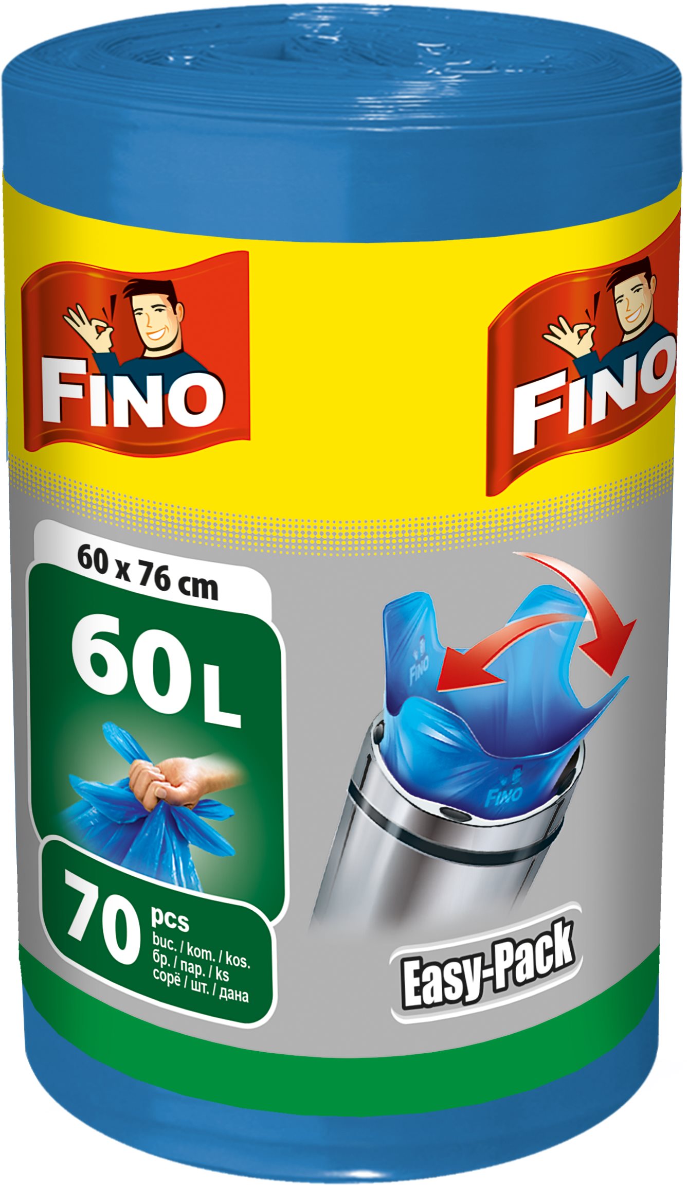 Szemeteszsák FINO Easy pack 60 l