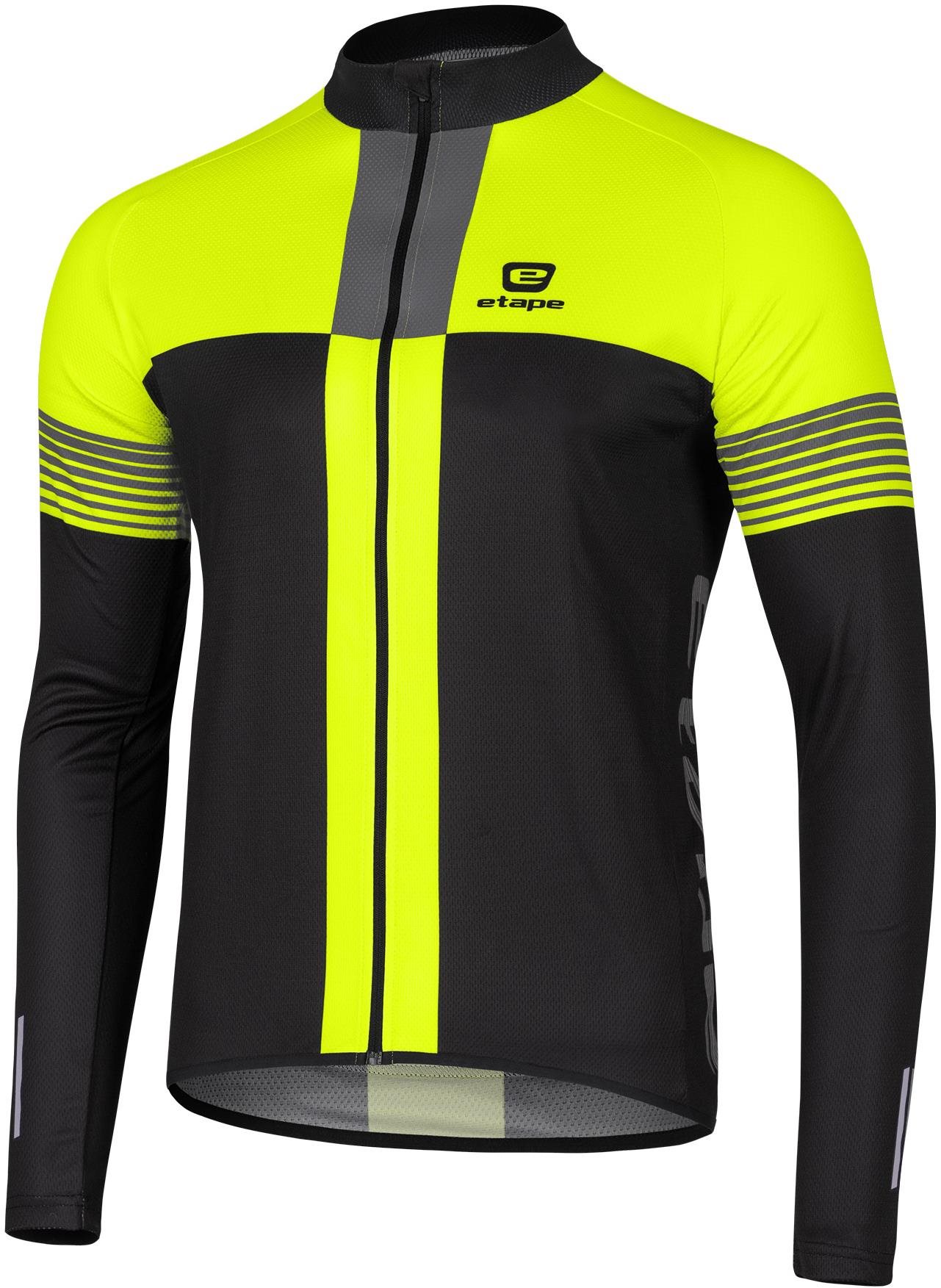 Trikó Etape Comfort Fekete/Fluo Sárga