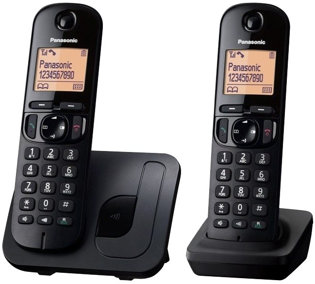 Vezetékes telefon Panasonic KX-TGC212FXB Twinpack fekete