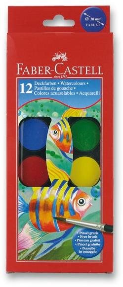 Vízfesték Faber-Castell 30 mm 12 szín