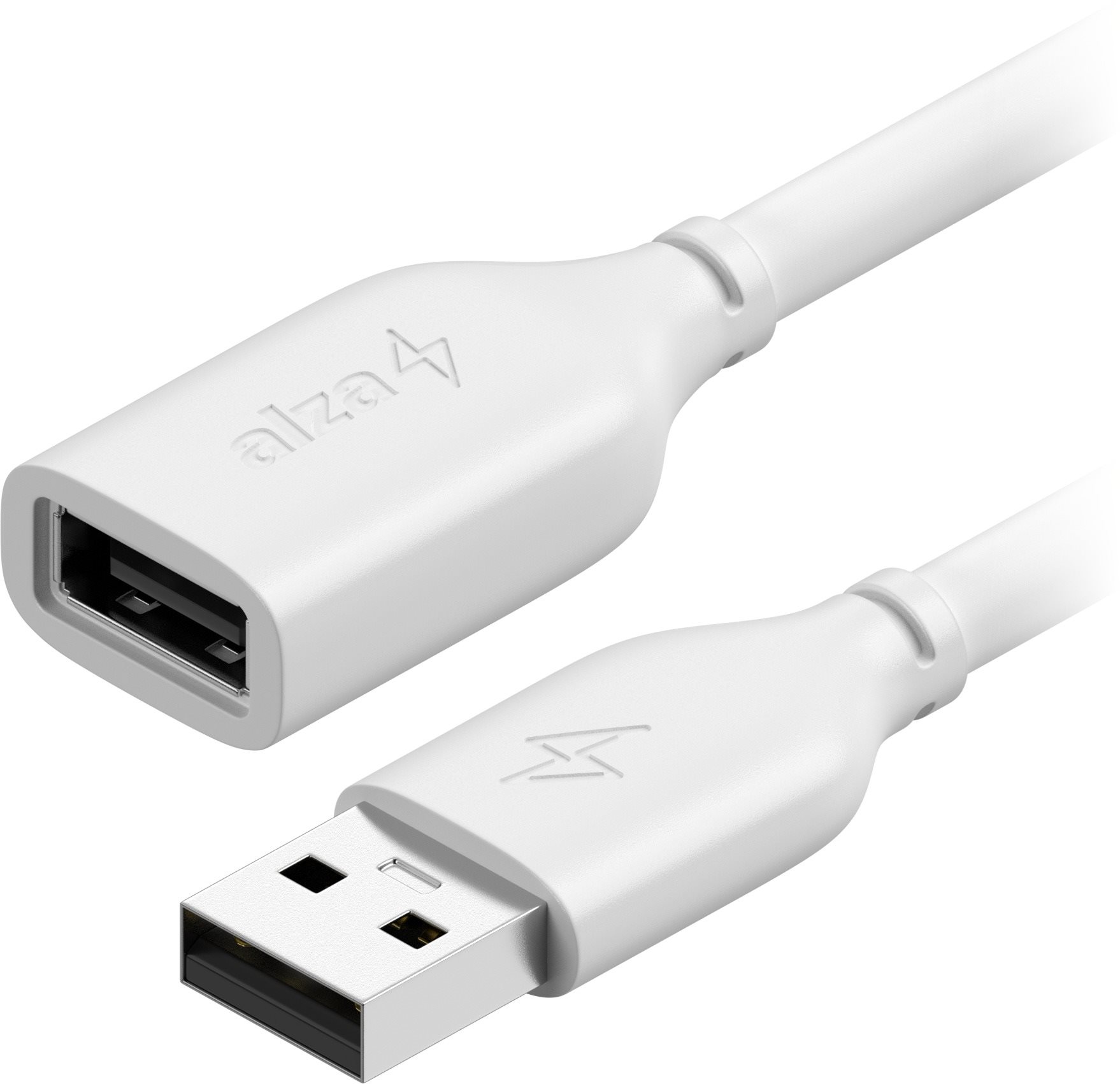 Adatkábel AlzaPower Core USB-A (M) - USB-A (F) 2.0