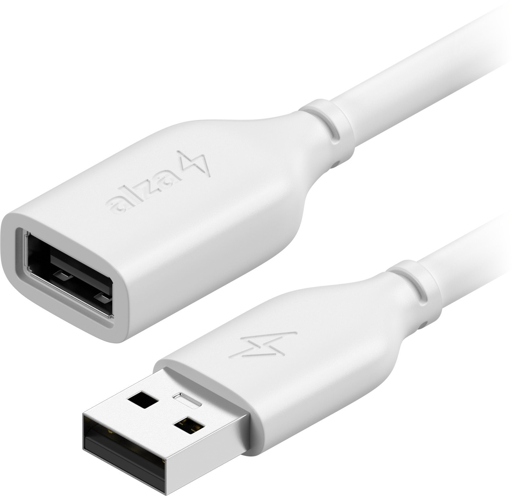 Adatkábel AlzaPower Core USB-A (M) - USB-A (F) 2.0