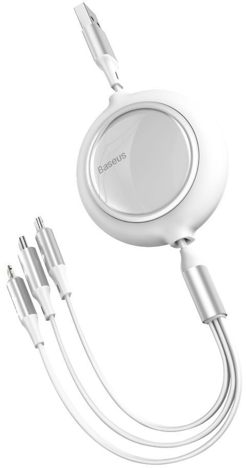 Adatkábel Baseus Bright Mirror 3in1 behúzható USB adatkábel - M + L + C 3