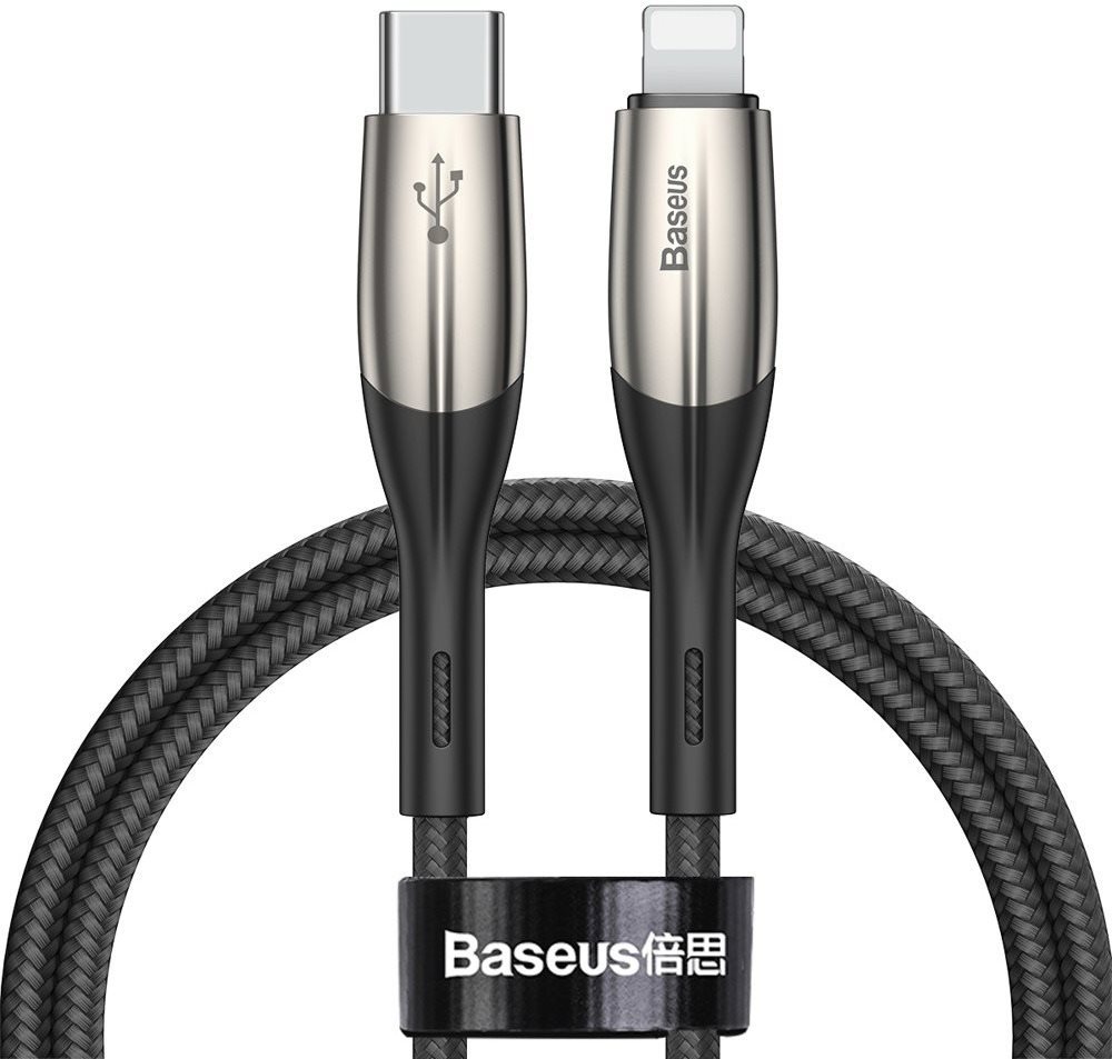 Adatkábel Baseus Horizontal Data Cable Type-C to Lightning PD 20W 1m Black