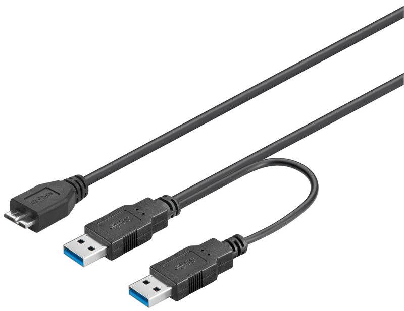 Adatkábel PremiumCord USB 3.0 hálózati kétfelé 0