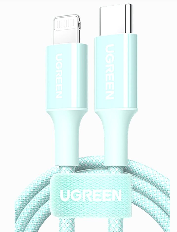 Adatkábel UGREEN USB-C to Lightning Cable 1m (Green)