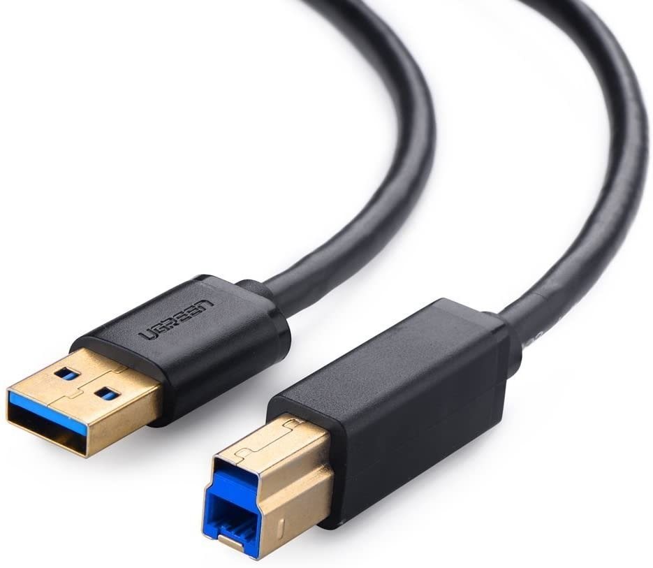 Adatkábel Ugreen USB 3.0 A (M) to USB 3.0 B (M) Adatkábel Fekete 1m