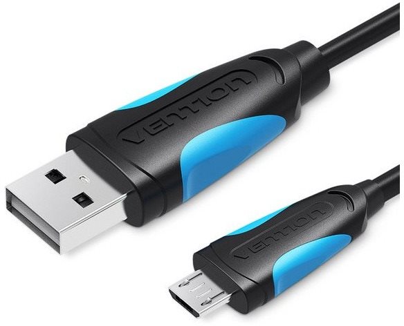 Adatkábel Vention USB2.0 -> microUSB Cable 3 m Black
