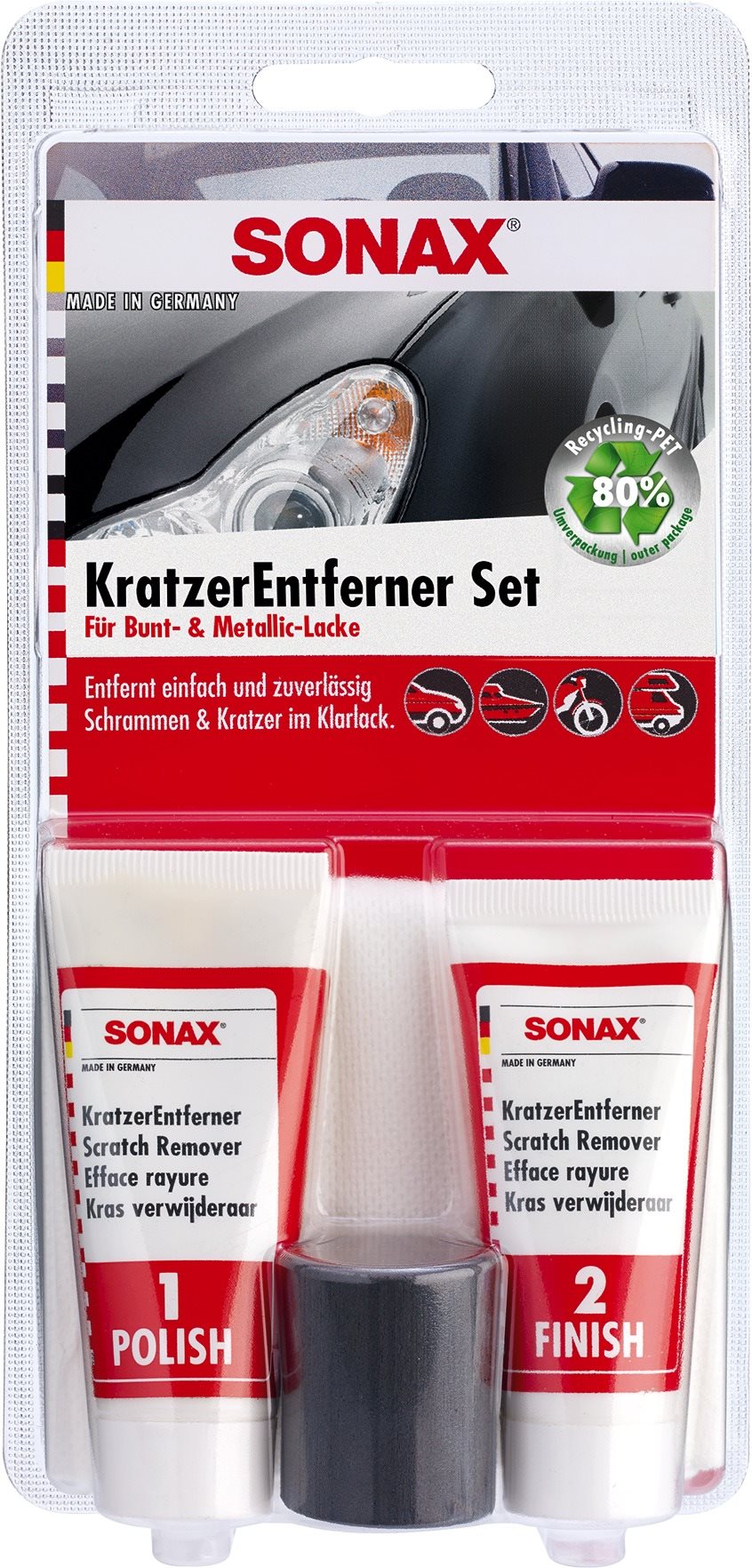 Autóápolási készlet SONAX - készlet karcolások eltávolításához - 2x25 ml