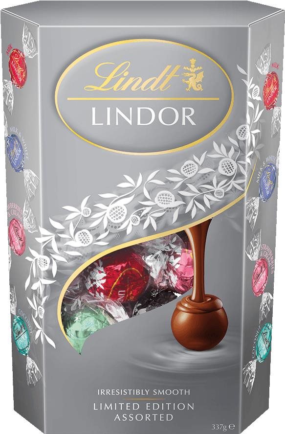 Bonbon LINDT Lindor Praliné golyók Assorted Silver 337 g