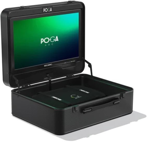 Bőrönd POGA Arc - LED monitoros utazótáska játékkonzolokhoz - fekete