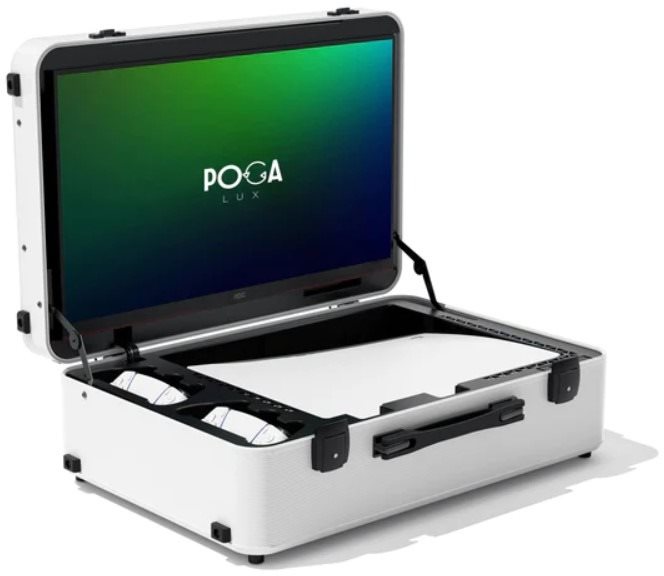 Bőrönd POGA Lux - PlayStation 5 utazótáska LED monitorral - fehér