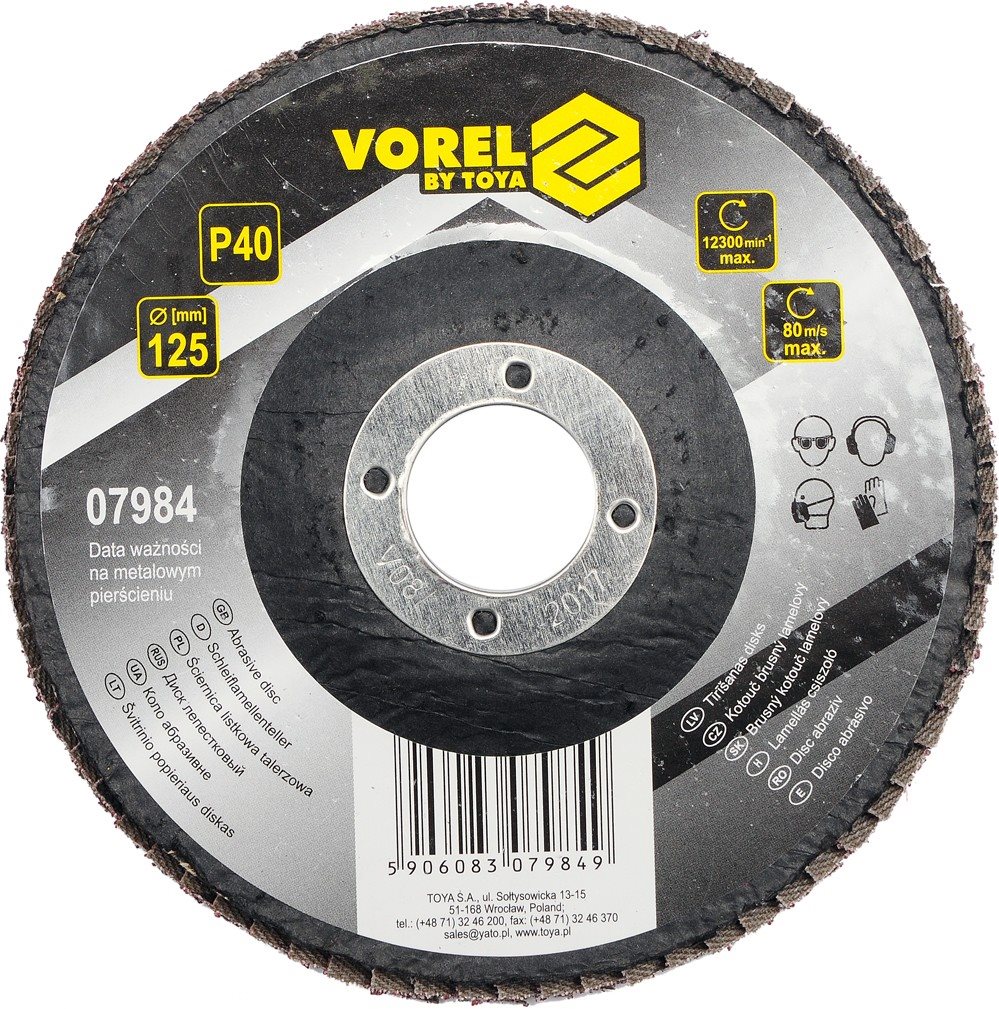 Csiszolókorong Vorel Lamellar csiszolókorong 125 mm P80