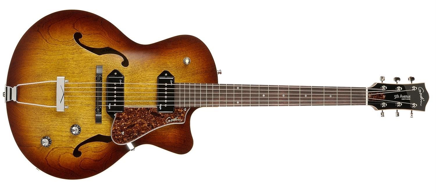 Elektromos gitár GODIN 5th Avenue CW Kingpin II Cognac Burst