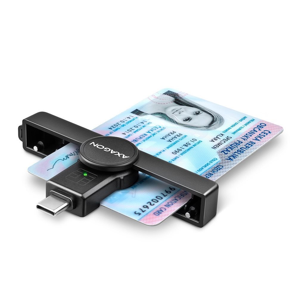 Elektronikus személyi igazolvány olvasó AXAGON CRE-SMP1C Smart card / ID card PocketReader
